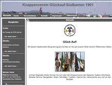 Tablet Screenshot of glueckauf-suedkamen.de